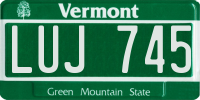 VT license plate LUJ745