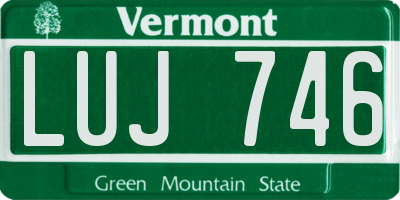 VT license plate LUJ746