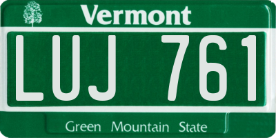 VT license plate LUJ761