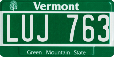 VT license plate LUJ763