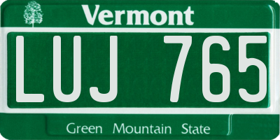 VT license plate LUJ765