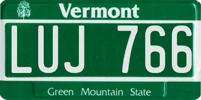VT license plate LUJ766