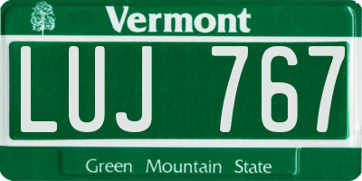 VT license plate LUJ767
