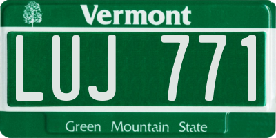 VT license plate LUJ771