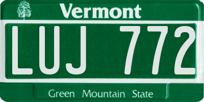 VT license plate LUJ772