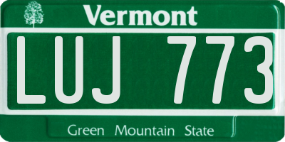 VT license plate LUJ773
