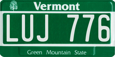 VT license plate LUJ776