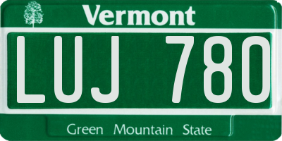 VT license plate LUJ780