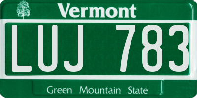 VT license plate LUJ783