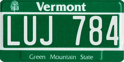 VT license plate LUJ784