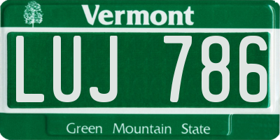 VT license plate LUJ786