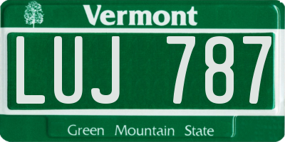 VT license plate LUJ787