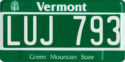 VT license plate LUJ793