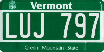 VT license plate LUJ797