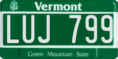 VT license plate LUJ799