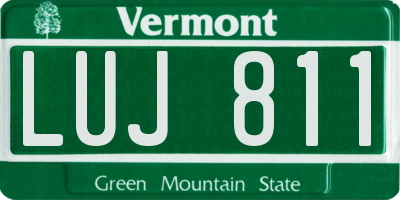VT license plate LUJ811