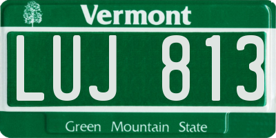 VT license plate LUJ813