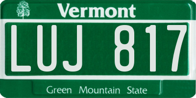 VT license plate LUJ817