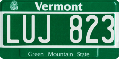 VT license plate LUJ823