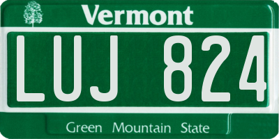 VT license plate LUJ824