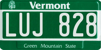 VT license plate LUJ828