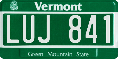VT license plate LUJ841