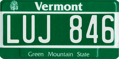 VT license plate LUJ846