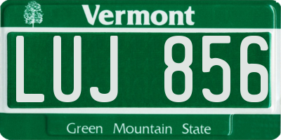 VT license plate LUJ856