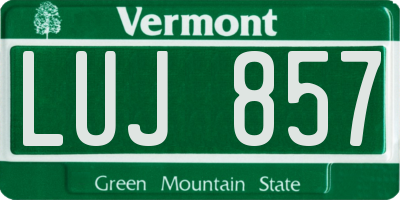 VT license plate LUJ857
