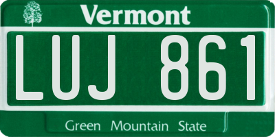 VT license plate LUJ861
