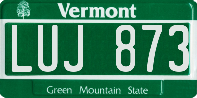 VT license plate LUJ873
