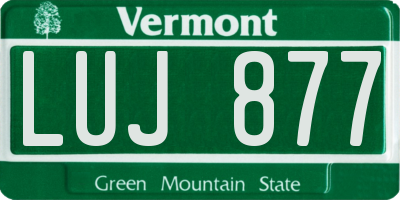 VT license plate LUJ877