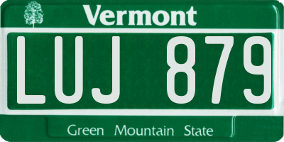 VT license plate LUJ879