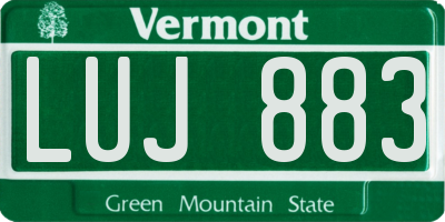 VT license plate LUJ883