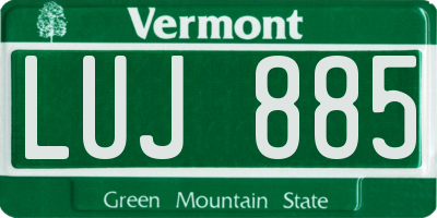 VT license plate LUJ885