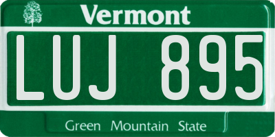 VT license plate LUJ895