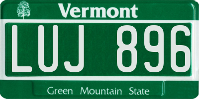 VT license plate LUJ896