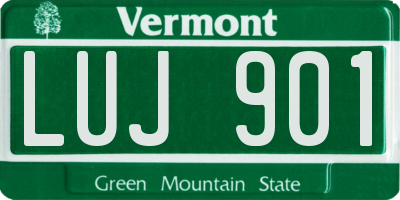 VT license plate LUJ901