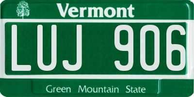 VT license plate LUJ906