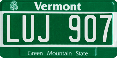 VT license plate LUJ907