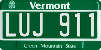 VT license plate LUJ911