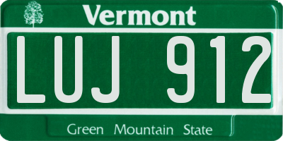 VT license plate LUJ912