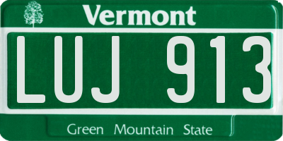 VT license plate LUJ913