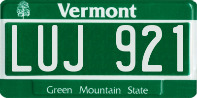 VT license plate LUJ921