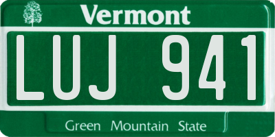 VT license plate LUJ941