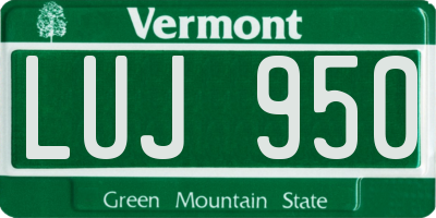 VT license plate LUJ950