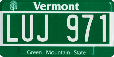 VT license plate LUJ971