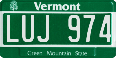 VT license plate LUJ974
