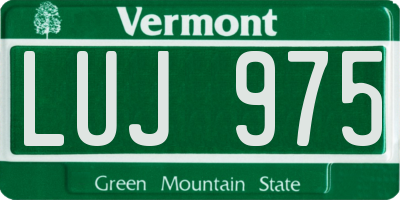 VT license plate LUJ975