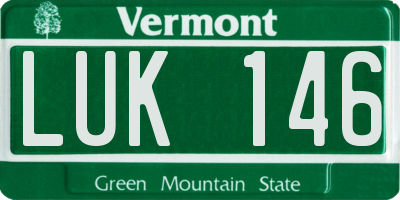 VT license plate LUK146